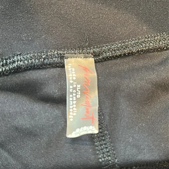 Free People Movement Black High-Waist Bike Shorts Size XL - Picture 3 of 3